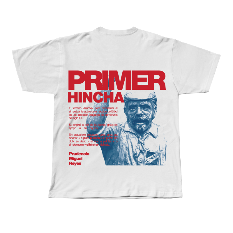 Remeras Primer hincha, espalda, color Blanco