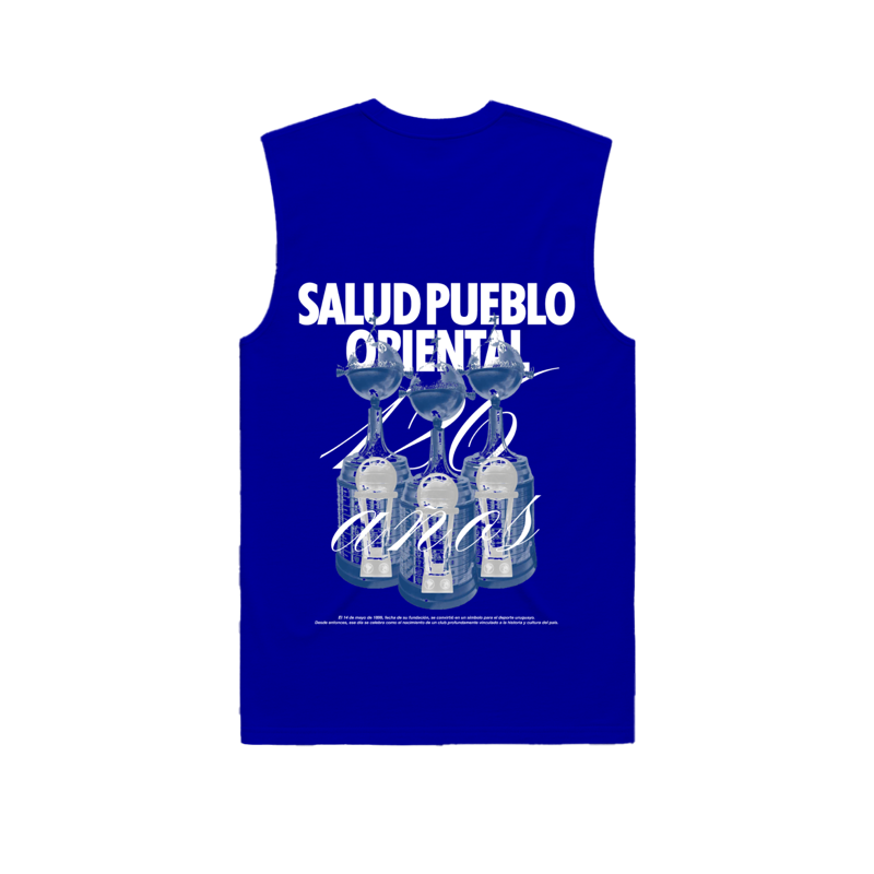 Musculosas Pueblo oriental, espalda, color Azul